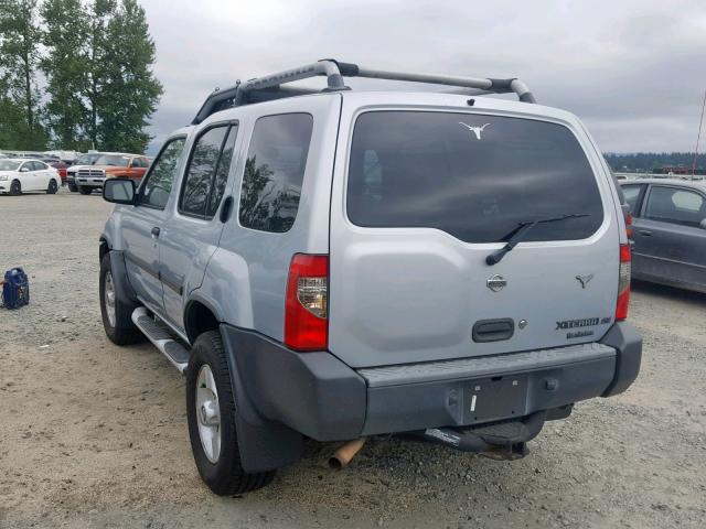 5N1ED28T41C558952 - 2001 NISSAN XTERRA XE SILVER photo 3