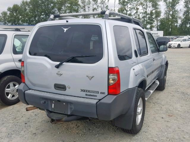 5N1ED28T41C558952 - 2001 NISSAN XTERRA XE SILVER photo 4