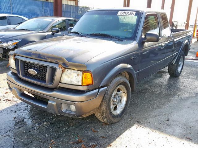 1FTYR44U24PA80220 - 2004 FORD RANGER SUP GRAY photo 2