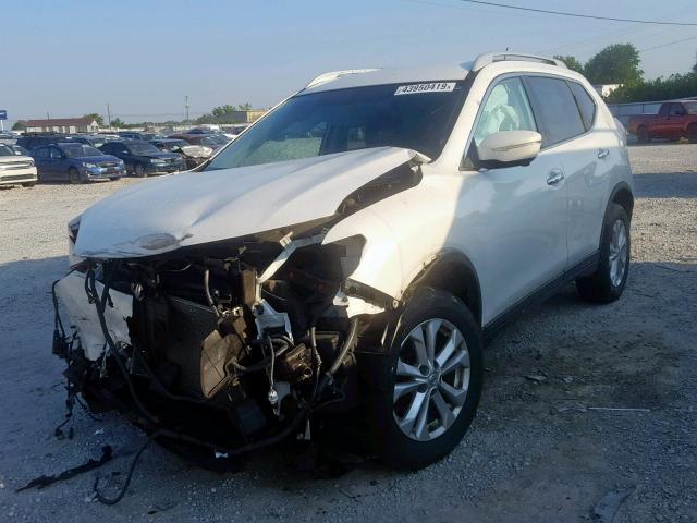 5N1AT2MK3EC785103 - 2014 NISSAN ROGUE S WHITE photo 2