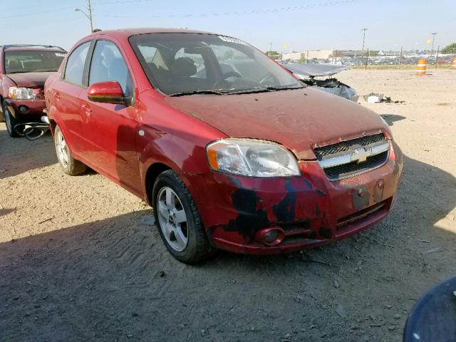 KL1TG56607B042675 - 2007 CHEVROLET AVEO LT RED photo 1