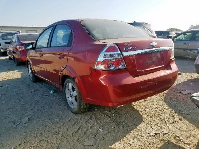 KL1TG56607B042675 - 2007 CHEVROLET AVEO LT RED photo 3