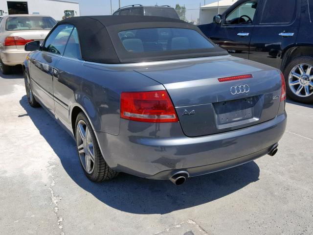 WAUAF48H57K025427 - 2007 AUDI A4 2.0T CA BLUE photo 3