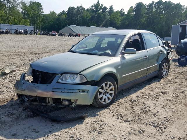 WVWSH63B62P061090 - 2002 VOLKSWAGEN PASSAT GLS GREEN photo 2