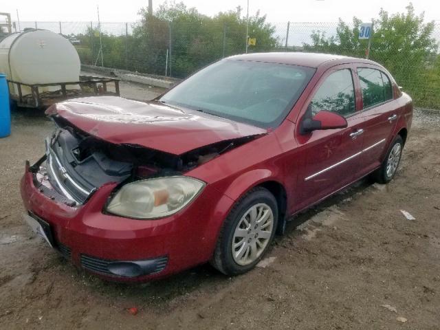 1G1AT58H597232240 - 2009 CHEVROLET COBALT LT MAROON photo 2