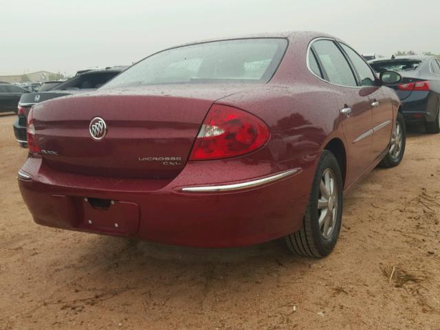 2G4WD582291127895 - 2009 BUICK LACROSSE C RED photo 4