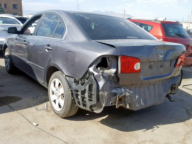 KNAGE123165056468 - 2006 KIA OPTIMA LX GRAY photo 3