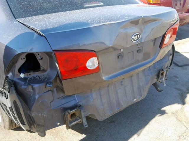 KNAGE123165056468 - 2006 KIA OPTIMA LX GRAY photo 9