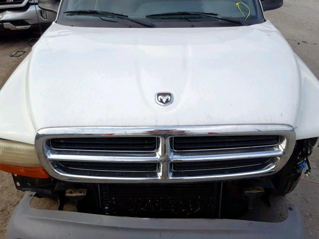 1B7GL22X5WS765018 - 1998 DODGE DAKOTA WHITE photo 7