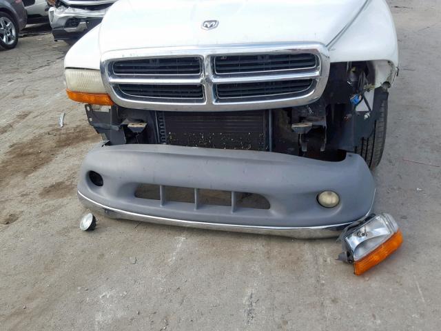 1B7GL22X5WS765018 - 1998 DODGE DAKOTA WHITE photo 9