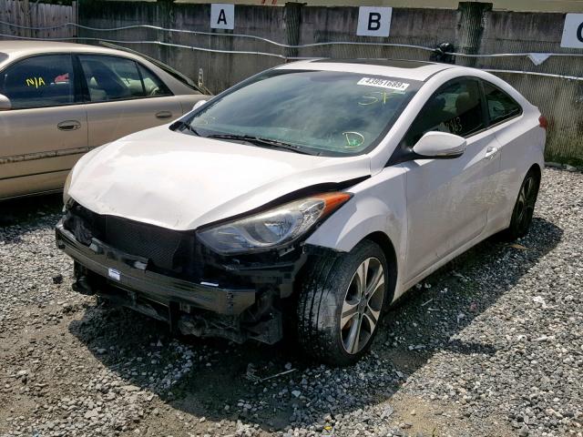 KMHDH6AE7DU017380 - 2013 HYUNDAI ELANTRA CO WHITE photo 2