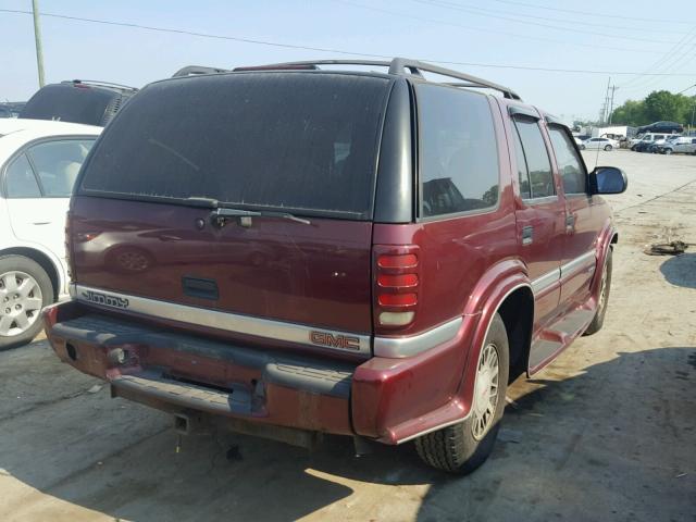 1GKDT13W6Y2299772 - 2000 GMC JIMMY / EN MAROON photo 4