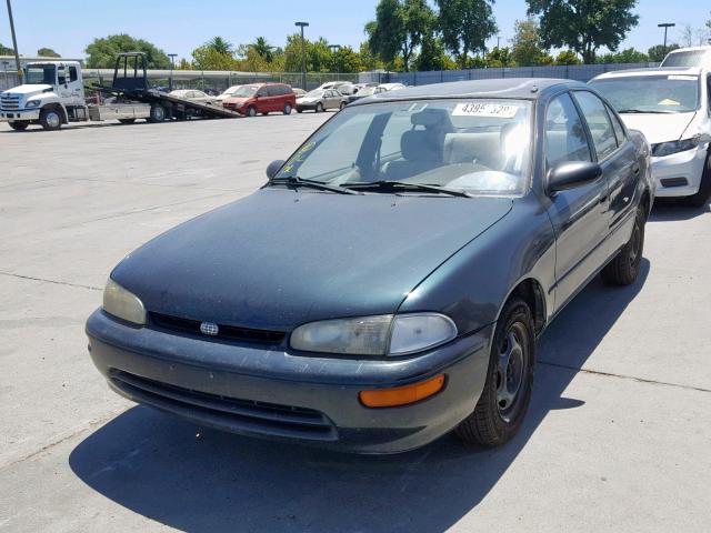 1Y1SK5261VZ411391 - 1997 GEO PRIZM BASE მწვანე ფოტო 2