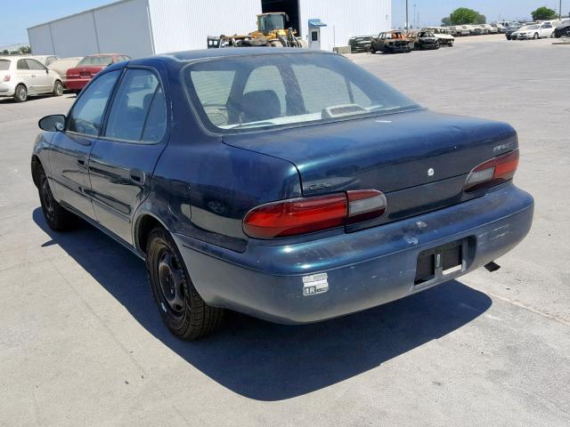 1Y1SK5261VZ411391 - 1997 GEO PRIZM BASE მწვანე ფოტო 3