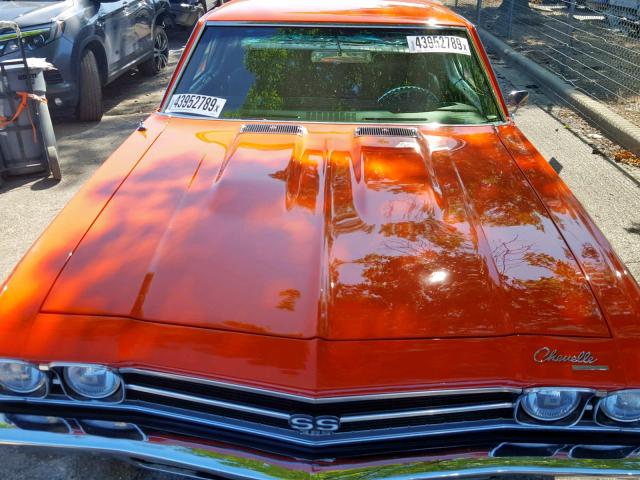 136379K460363 - 1969 CHEVROLET CHEVELLE ORANGE photo 7