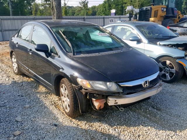 2HGFA16569H342904 - 2009 HONDA CIVIC LX BLACK photo 1