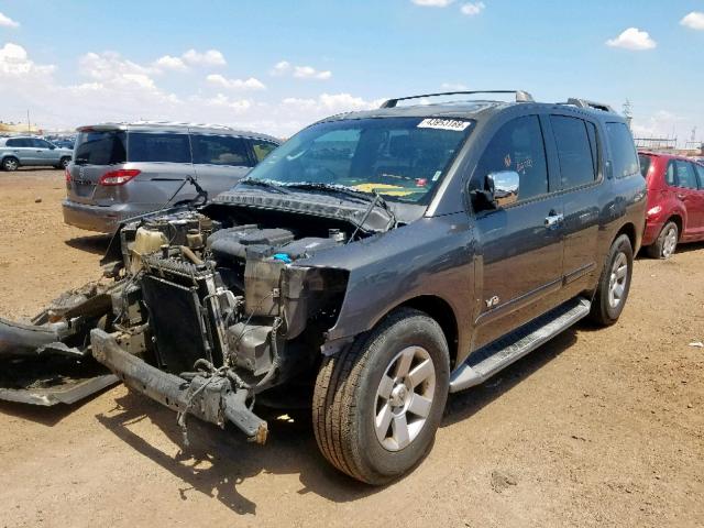 5N1AA08A65N730354 - 2005 NISSAN ARMADA SE GRAY photo 2