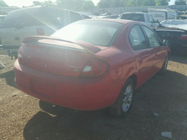 1B3ES56CX2D622603 - 2002 DODGE NEON ES RED photo 4