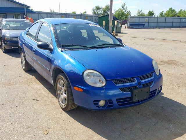 1B3ES56CX5D247297 - 2005 DODGE NEON SXT BLUE photo 1