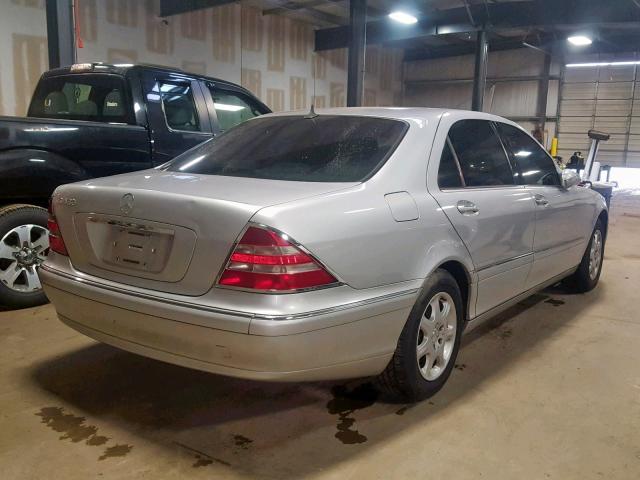 WDBNG70J72A315828 - 2002 MERCEDES-BENZ S 430 SILVER photo 4