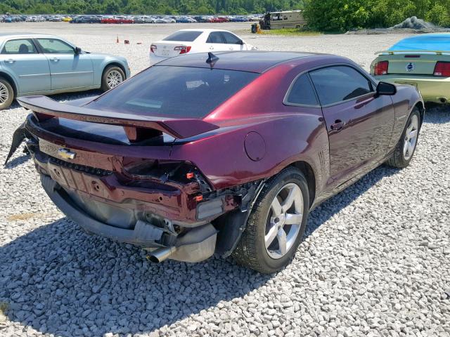 2G1FA1E32C9152686 - 2012 CHEVROLET CAMARO LS MAROON photo 4