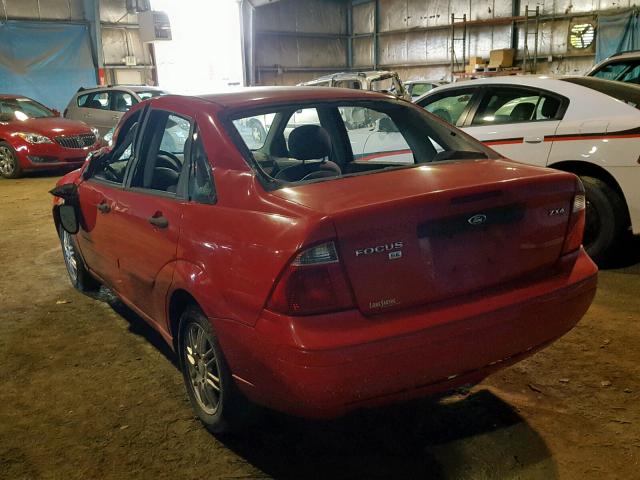 1FAHP34N16W218868 - 2006 FORD FOCUS ZX4 RED photo 3