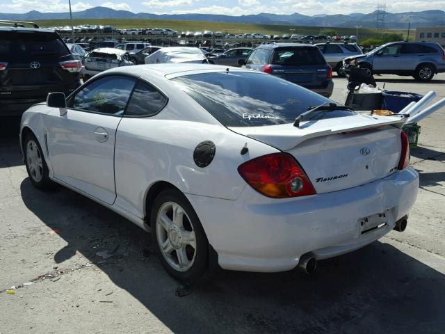 KMHHN65F83U039920 - 2003 HYUNDAI TIBURON WHITE photo 3