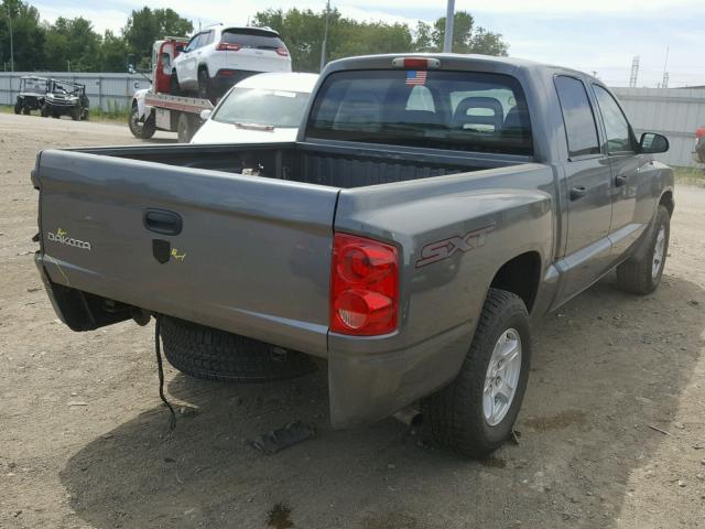 1D7HE28K87S183318 - 2007 DODGE DAKOTA QUA CHARCOAL photo 4