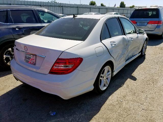 WDDGF4HB6CR205192 - 2012 MERCEDES-BENZ C 250 WHITE photo 4