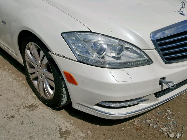 WDDNG9FB4AA293613 - 2010 MERCEDES-BENZ S 400 WHITE photo 9