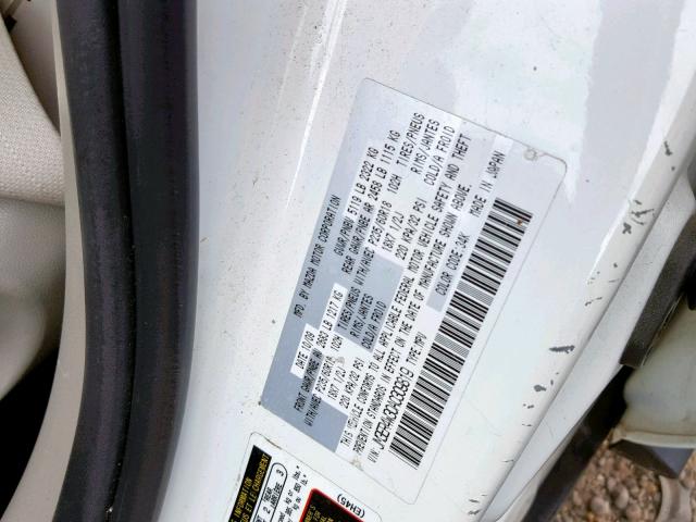 JM3ER4W30A0309819 - 2010 MAZDA CX-7 WHITE photo 10