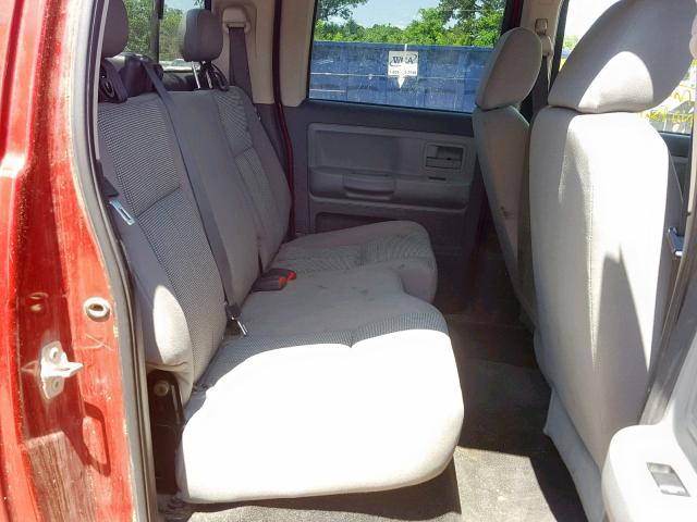 1D7HE48N58S524343 - 2008 DODGE DAKOTA QUA RED photo 6