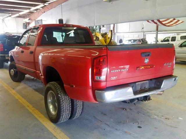 3D7MX48C16G260095 - 2006 DODGE RAM 3500 S RED photo 3