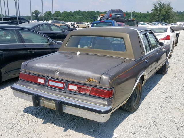 1C3BF66P3FX583523 - 1985 CHRYSLER FIFTH AVEN BROWN photo 4