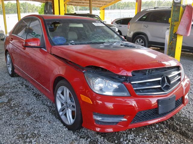 WDDGF4HB9EA948852 - 2014 MERCEDES-BENZ C 250 RED photo 1