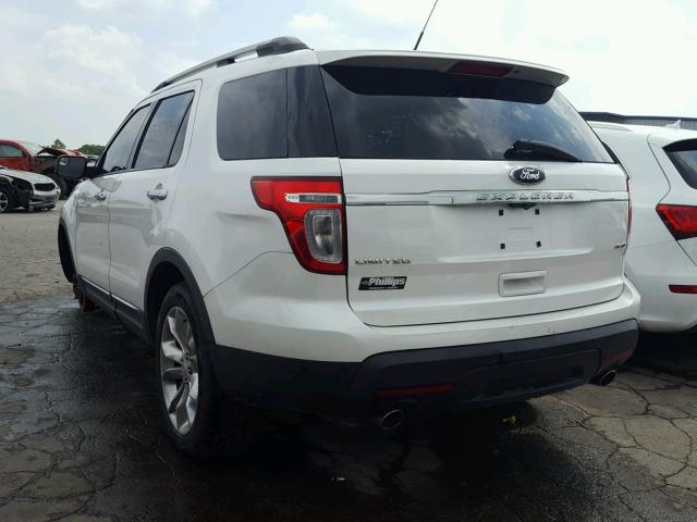 1FMHK8F80CGA51336 - 2012 FORD EXPLORER L WHITE photo 3