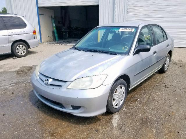 2HGES16354H631014 - 2004 HONDA CIVIC DX V GRAY photo 2