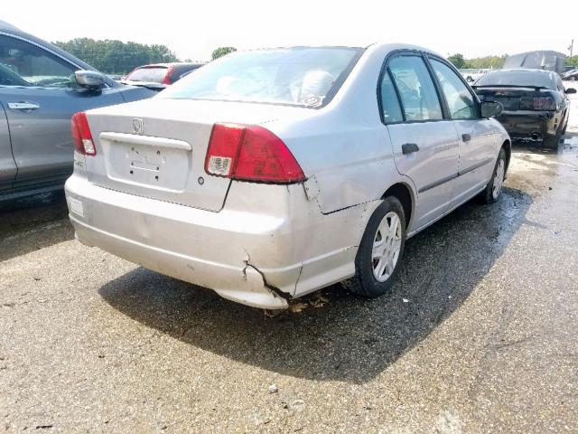 2HGES16354H631014 - 2004 HONDA CIVIC DX V GRAY photo 4