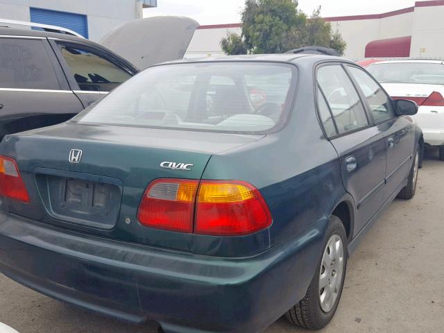 2HGEJ6618XH513395 - 1999 HONDA CIVIC BASE GREEN photo 4