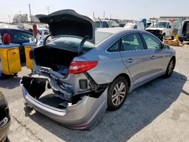 5NPE24AF3GH392916 - 2016 HYUNDAI SONATA SE SILVER photo 4