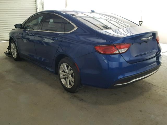 1C3CCCAB6FN564967 - 2015 CHRYSLER 200 LIMITE BLUE photo 3