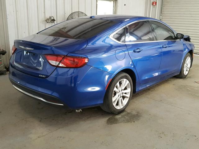 1C3CCCAB6FN564967 - 2015 CHRYSLER 200 LIMITE BLUE photo 4