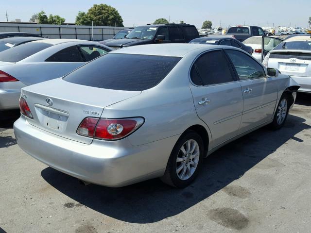 JTHBA30G045013892 - 2004 LEXUS ES 330 SILVER photo 4