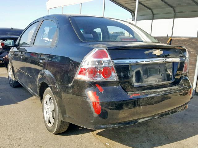 KL1TD5DE9AB128979 - 2010 CHEVROLET AVEO LS BLACK photo 3