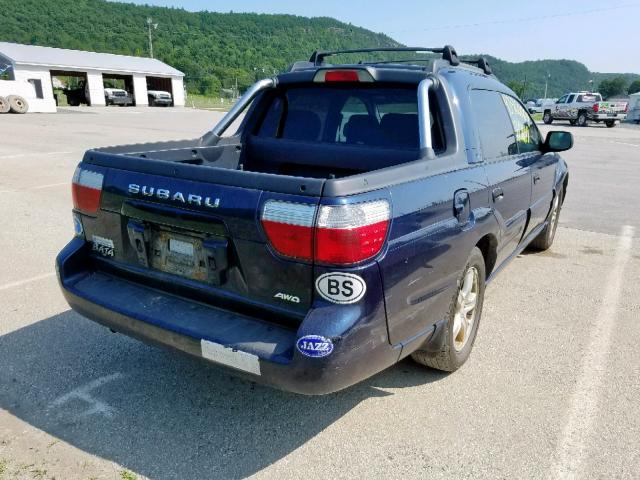 4S4BT62C836115811 - 2003 SUBARU BAJA SPORT BLUE photo 4