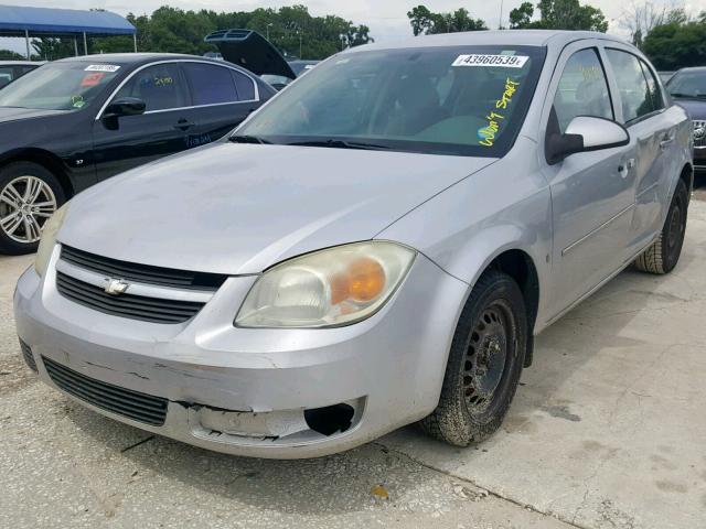 1G1AL55FX77155395 - 2007 CHEVROLET COBALT LT SILVER photo 2