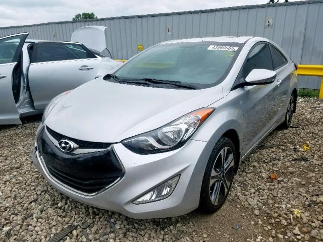 KMHDH6AE1DU016340 - 2013 HYUNDAI ELANTRA CO SILVER photo 2