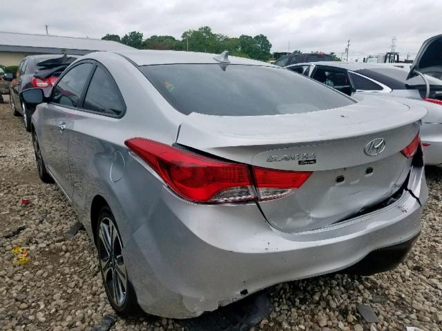 KMHDH6AE1DU016340 - 2013 HYUNDAI ELANTRA CO SILVER photo 3