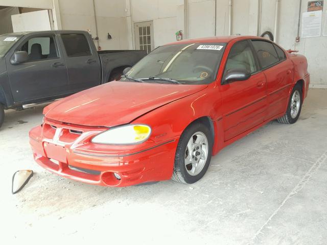 1G2NW52EX3C276414 - 2003 PONTIAC GRAND AM G RED photo 2