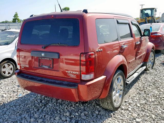 1D4PU4GX2BW506297 - 2011 DODGE NITRO HEAT RED photo 4